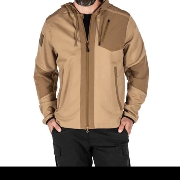 5.11 Tactical Other - 5.11 TACTICAL Rappel
Hooded Jacket Men's Size Large Tan/ Beige Full Zip EUC